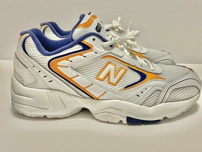 new balance 452 trainers in white and yellow
