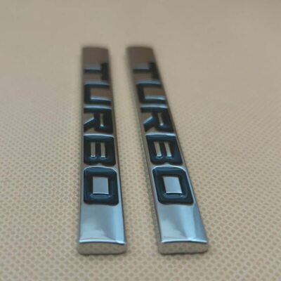 3D Metal Car Turbo Emblem Badge – Side Fender Rear Trunk Sticker – Universal Fit