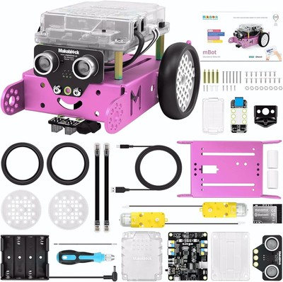 Makeblock mBot Robot Kit, STEM Projects for Kids Ages 8-12 Learn to mbot pink 