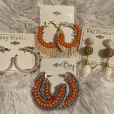4 Boho earrings New Lot Of 4 Brand New Great Colors Woven Beads Bundle Of 4 New