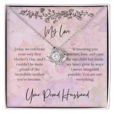 First Mother's Day Necklace from Husband Pendant Necklace