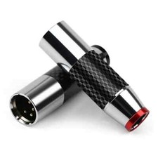 4 pin XLR Connector Carbon Fiber Gold Plated Stainless Steel XLR Speaker Amplifi
