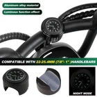 Motorcycle Clock Clock Clock for Motorcycle 7/8'' 1'' Handlebar Clock Bicycle Waterproof