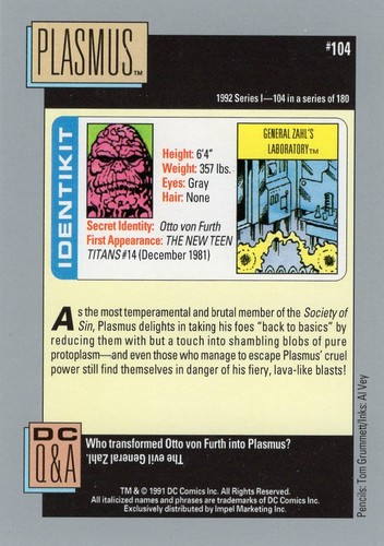 1991 DC Comics Impel Cosmic Cards Single Cards, You Pick, Finish your set! - Picture 207 of 351