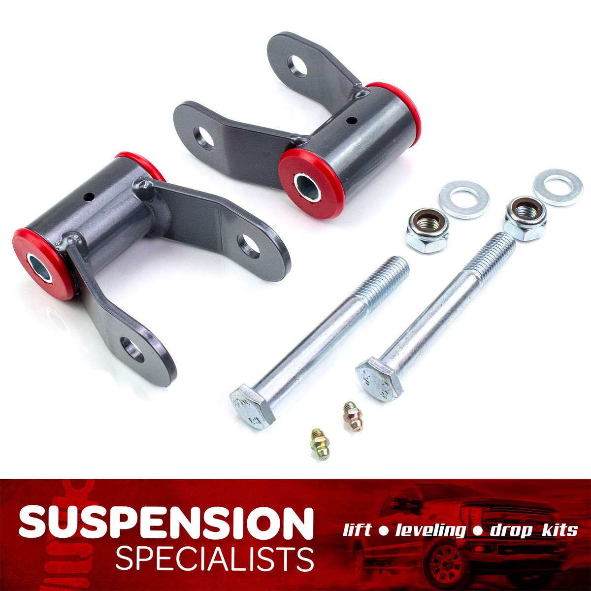 ROX 2 Inch Rear Shackle Lift Kit 4WD 2001-2010 GMC Sierra 1500 HD 8-Lug ROX 2 Inch Rear Shackle Lift Kit 4WD 2001-2010 GMC Sierra 1500 HD 8-Lug