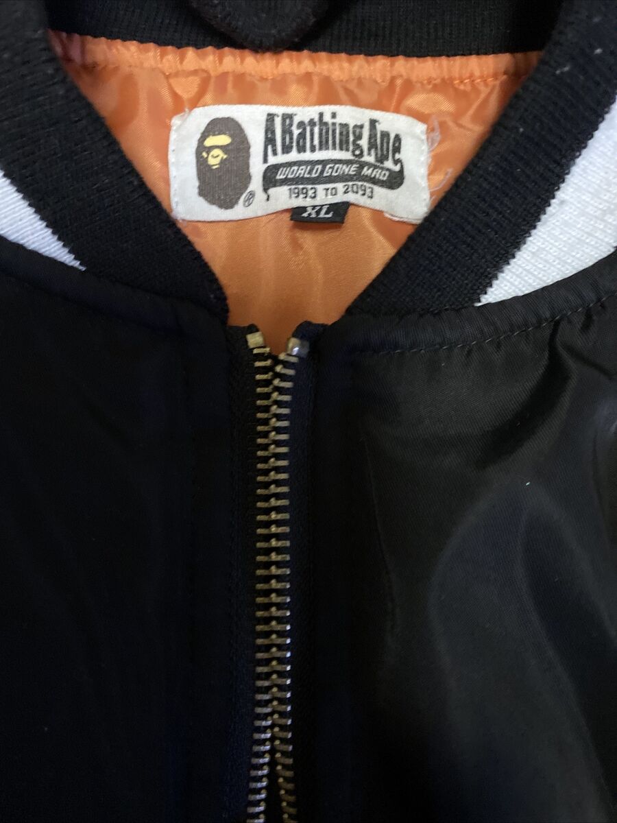 A Bathing Ape Bomber Jacket(World Gone Mad) Sz:XL- Ft A Bathing Ape Bomber Jacket(World Gone Mad) Sz:XL- Ft