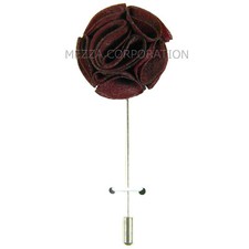 New in box formal Men's Suit chest brooch Burgundy flower lapel pin wedding prom