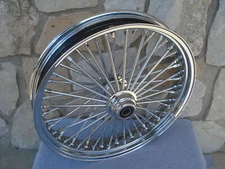 21X3.5" FAT SPOKE S/D CHROME FRONT WHEEL HARLEY 00-06 HERITAGE FAT BOY DELUXE