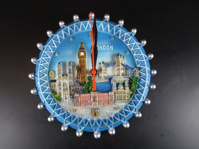 London Eye Clock with Stand 19cm Big Ben Tower Bridge St Pauls...