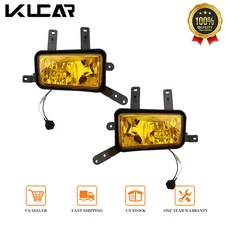 Kucar 2 Amber Lens Fog Light Lamp Assembly for 2015-2017 Chevy Tahoe GMC Yukon 