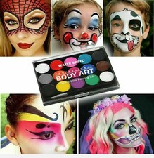 15 Color Non Toxic Face Body Paint Make Up Palette Kit Water Based Oil Painting