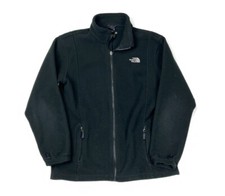 The North Face Black Full-Zip Fleece Jacket Denali Embroidered Boy's XL Men's S