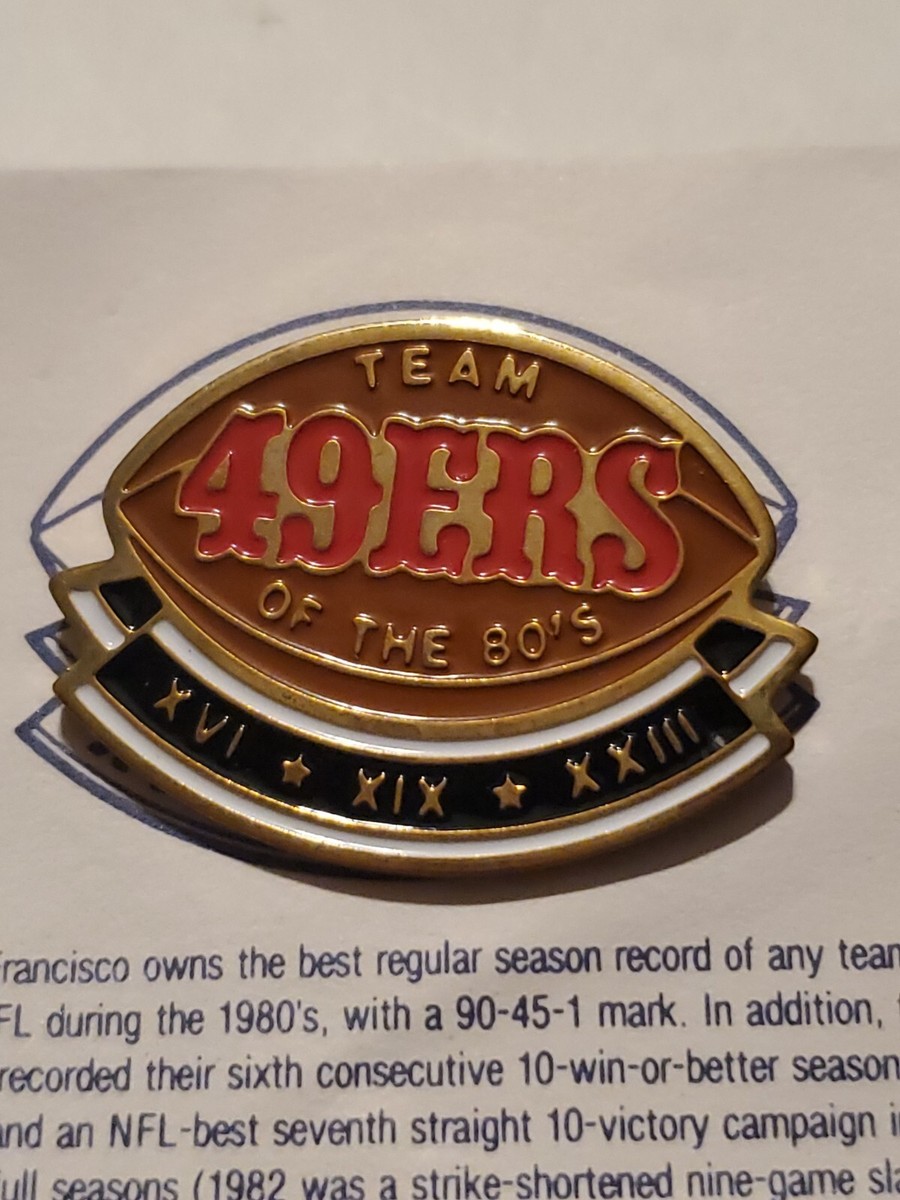 Vintage SAN FRANCISCO 49ERS XVI XIX XXIII Pin Team of the 80s