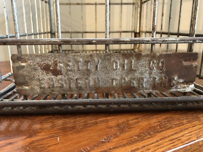 60s Vintage Carnation WireCrateワイヤークレート❶ Vintage Antique Getty Motor Oil METAL Wire CRATE / Box / Tote | eBay