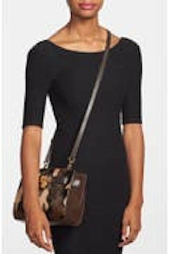 MICHAEL KORS MK Hamilton Traveler Calf Hair Brown Leather Bag Handtasche Geldbeutel NEU - Bild 4 von 8