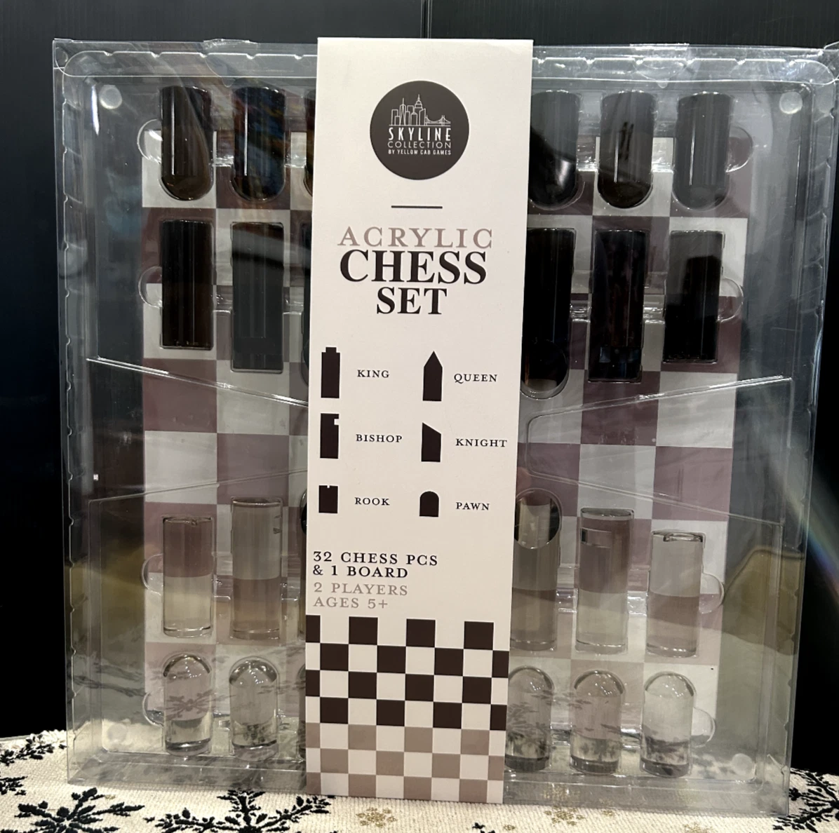 West elm acrylic chess set online