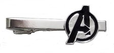 Marvel Comics THE AVENGERS Logo Silvertone TIE CLIP