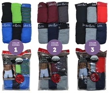 Jake & Co 6-Pack Men's Big & Tall Boxer Briefs Underwear NWT 5XL 6XL or 7XL