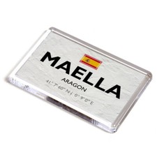 FRIDGE MAGNET - Maella - Aragon - Spain - Lat/Long