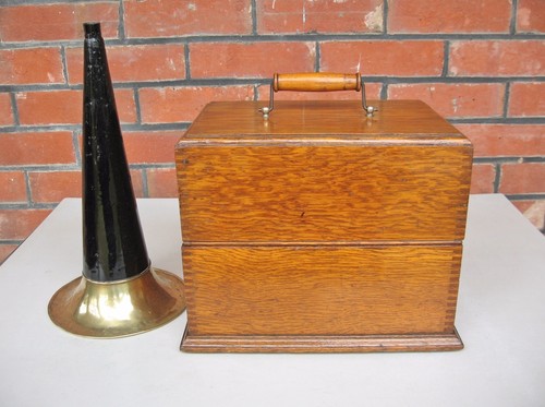 Edison " Standard " phonograph -- for 2 min. and 4 min. cylinders, original horn - Picture 9 of 9