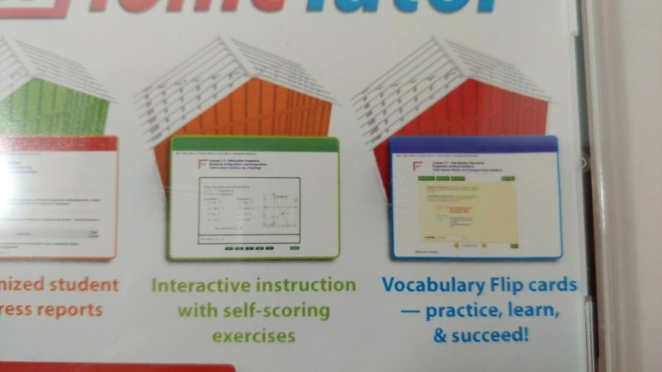 Álgebra Holt McDougal 1 conceptos y habilidades en casa tutor CD Rom Houghton Mifflin Foto 4 de 4