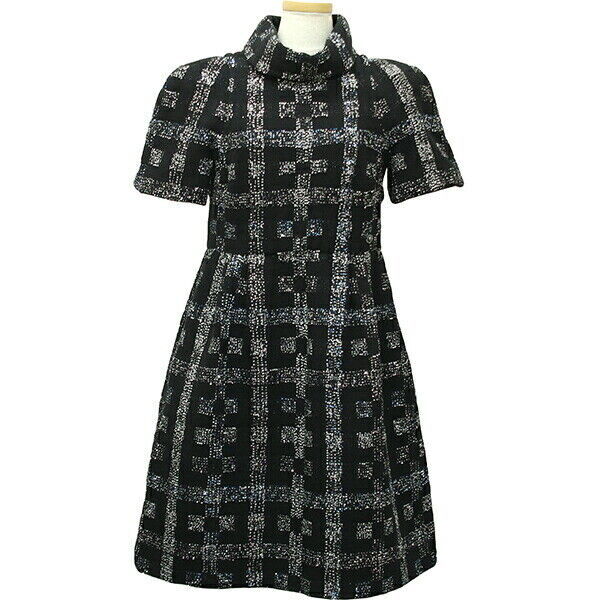 Chanel P57685 Black Dress Short Sleeve Size 38 Sequins Chanel P57685 Black Dress Short Sleeve Size 38 Sequins