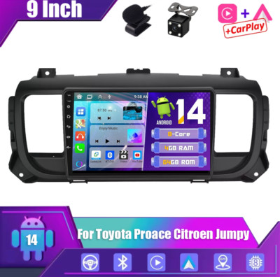 Für Toyota ProAce Peugeot Expert Android 14 Autoradio Car Play Navi DSP 4GB+64GB