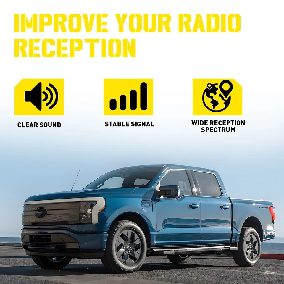 Mastro de antena de mola de aço inoxidável preto 12" AM/FM compatível com 2004 1982-03 Chevrolet S10 - Imagem 4 de 4