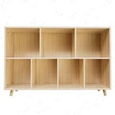 Open bookshelf Wooden double-layer design, suitable for home office, living room