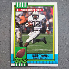 Topps 1990 Blair Thomas New York Jets #448 Rookie Base Set NFL Card. rookie card picture