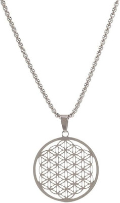 Collar flor de la vida estilo boho amuleto geometria sagrada joyeria hombres