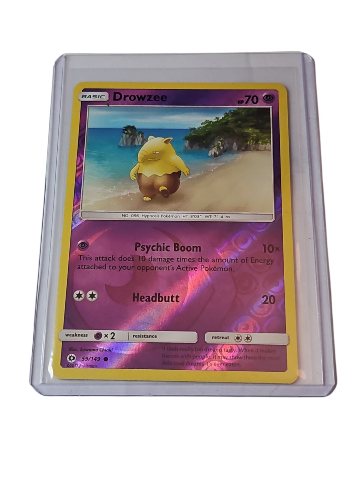 🔥Pokémon TCG Drowzee Sun & Moon Base Set 59/149 Reverse Holo Common NM