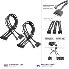 SATA to 3 Pin 4 Pin PWM Fan Adapter Splitter Hub for 12V -2PCS