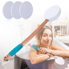 17.9" Long Handle Lotion Applicator Brush for Back Body Fits Tanning Skin Cream