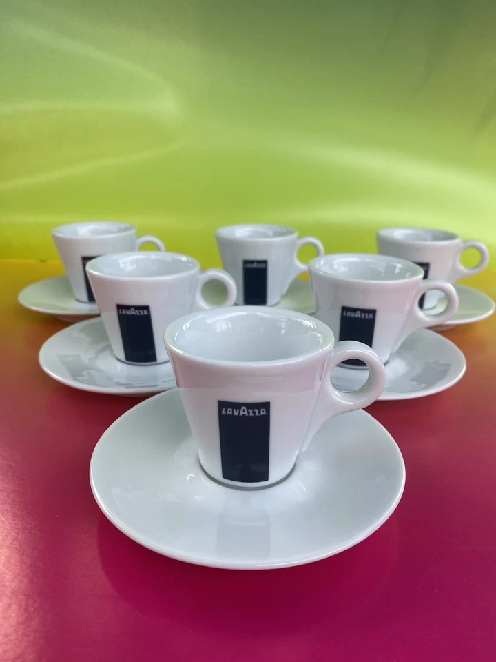 Juego de 6 tazas solo tazas de café espresso Lavazza - Ancap porcelana Italia Foto 2 de 2
