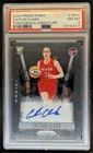 2024 Panini WNBA Prizm Caitlin Clark Throwback RC Auto #TB-CC PSA 8
