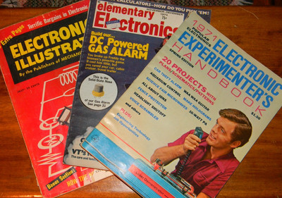 Lot of 3 Vintage Electronics Magazines 1960 1971 1974 Experimenter's Handbook
