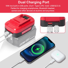 Adapter for Makita 18V Battery to EINHELL 18V Tool Use PD 22.5W QC3.0 USB USBC P