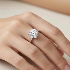 3.00 Ct EFG VS Round Solitaire Platinum Lab Grown Diamond Ring IGI Certified