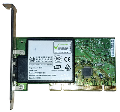 C92-M019-F Telepermit PTC 211 Dual-Modem FAX PCI Karte | Intel 537EP V.92