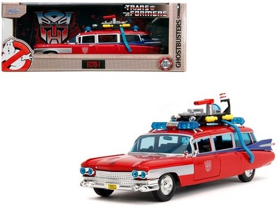 Jada 35466 1/24 1959 Cadillac Ambulance Ecto-1 Red ''Transformers'' TV