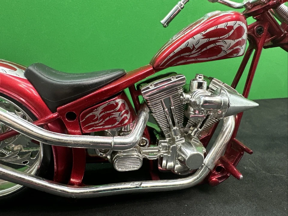 Vintage Chopper Low Rider Motorcycle Harley Davidson 11” OCC Style Diecast 1:12 - Image 3 of 4