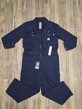 NWT Carhartt FR Flame Resistant Coveralls 44 Regular Navy Blue 101017
