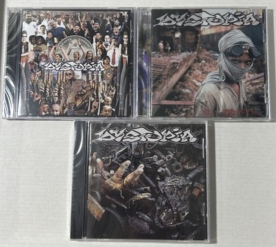 Dystopia 3 CD Lot S/t The Aftermath & Human=Garbage All Sealed Sludge Crust Punk