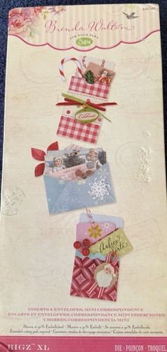 Sizzix Brenda Walton Die INSERTS ENVELOPES MINI CORRESPONDENCE 658349 USED