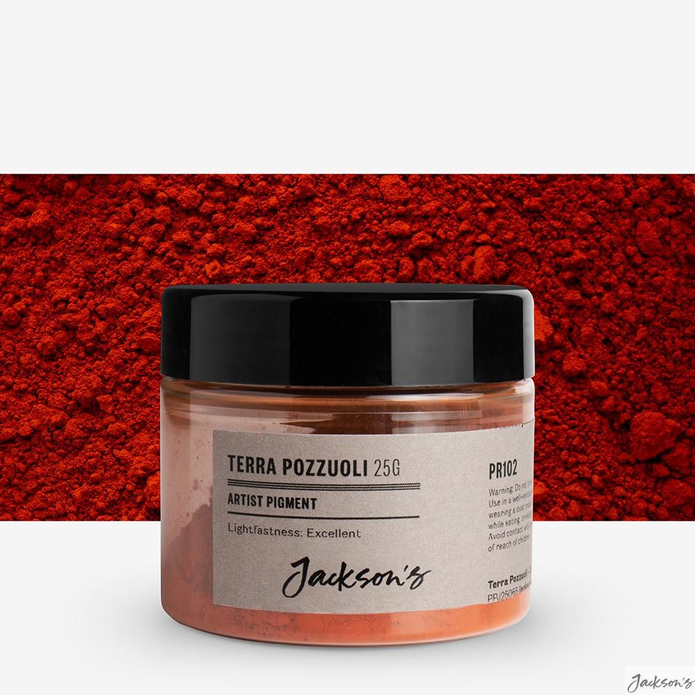 Jackson's : Artist Pigment : Terra Pozzuoli PR102 : 25g (in 50ml Jar) : Tub o...