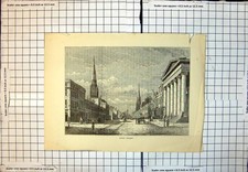 Old Union Street Aberdeen Tram Car Music Hall Columns Horse Cart 297J