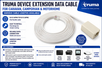 TRUMA UNIT EXTENSION DATA CABLE - FOR CARAVAN CAMPERVAN MOTORHOME