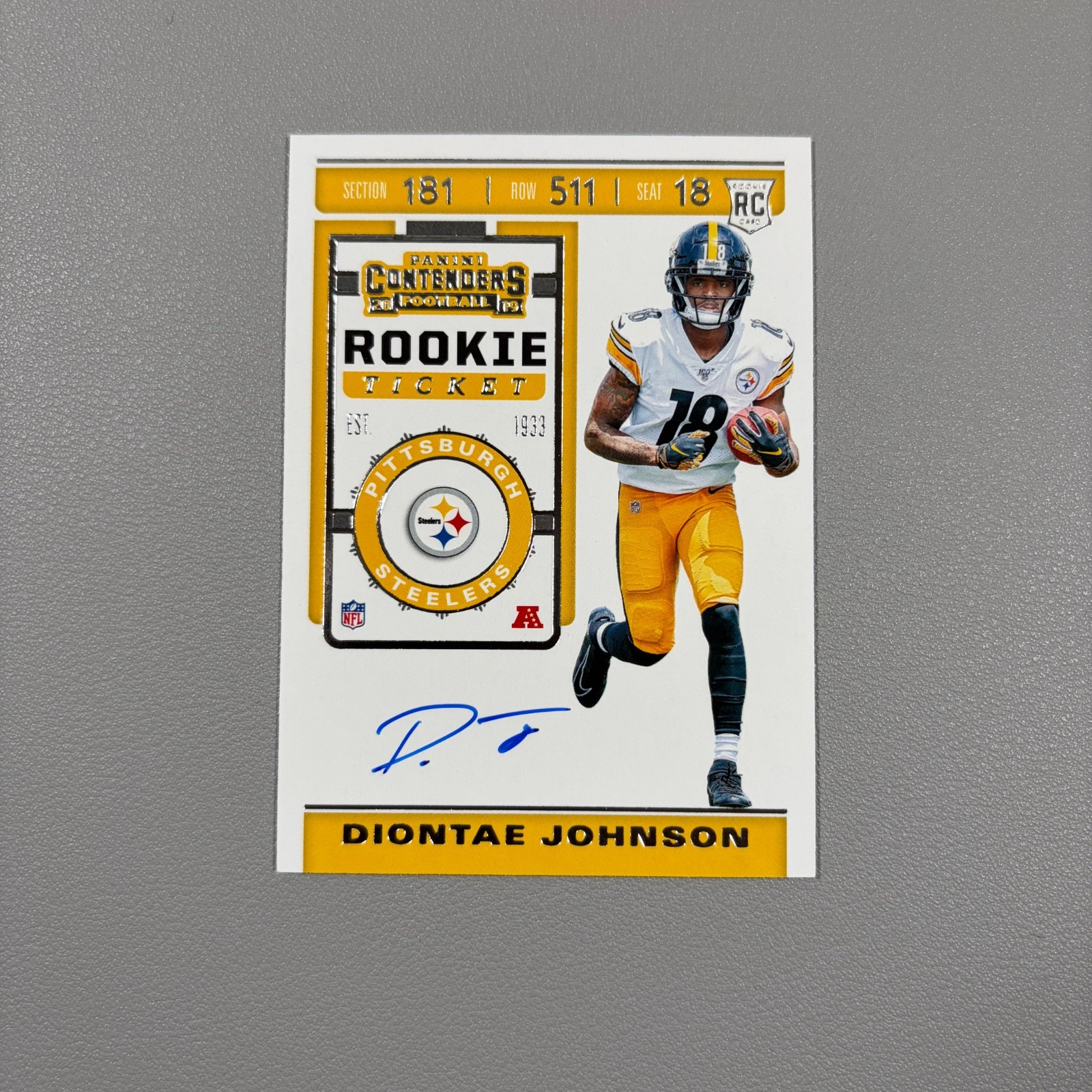 2019 Panini Contenders - Rookie Ticket Diontae Johnson Auto #128 (AU, RC)