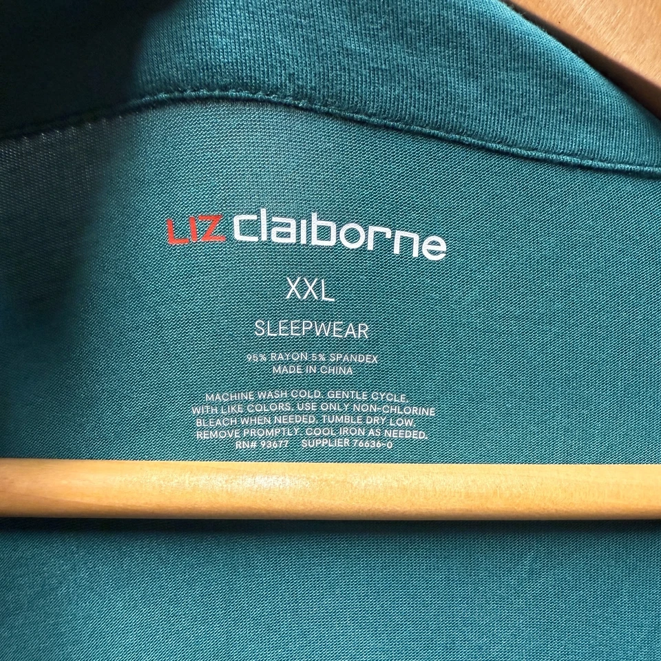 Liz Claiborne Prendas para dormir frescas y tranquilas Camisa Vestido para mujer 2XL Mar del Norte Elastizadas Foto 3 de 4